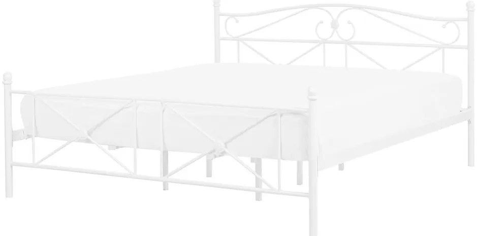 Franciaágy 140 cm RANDEZ (fém) (fehér). 1018569