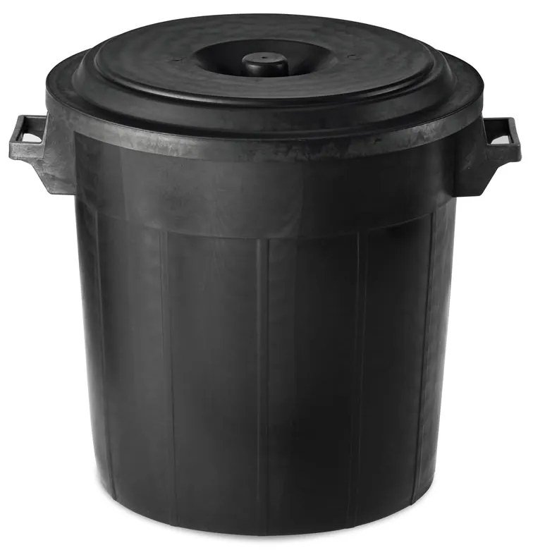 STEFANPLAST Hulladékgyűjtő Dob 50 L, fekete - fedél nélkül Méret: S