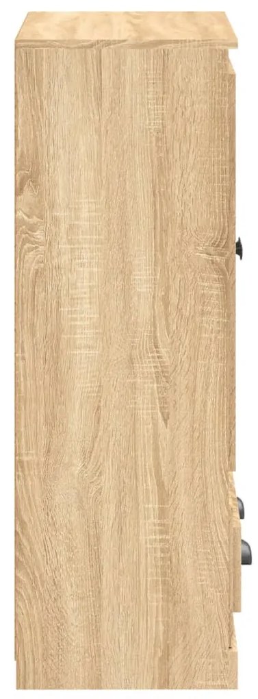 sonoma tölgy szerelt fa magasszekrény 60x35,5x103,5 cm