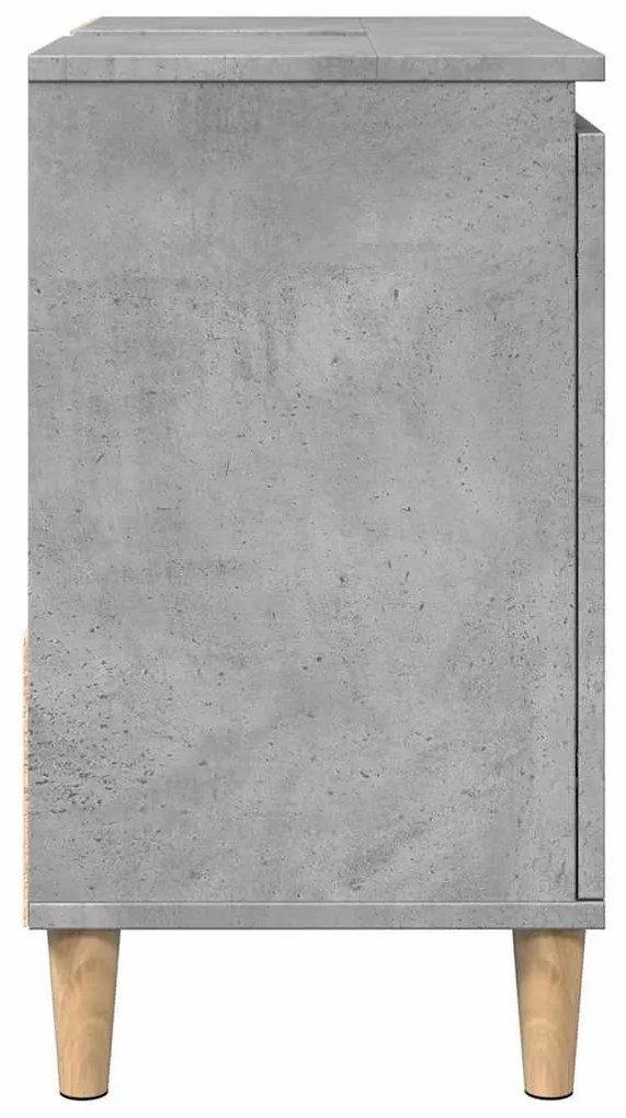 betonszürke szerelt fa mosdószekrény 65 x 33 x 60 cm