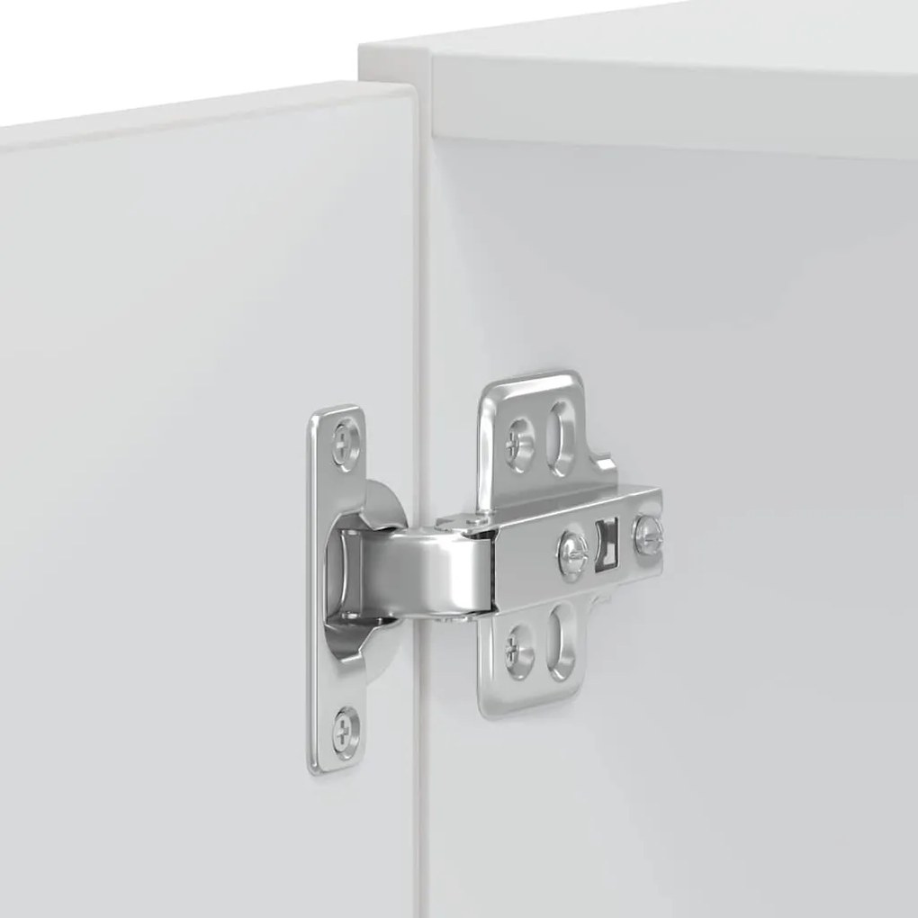 Lucca 2 db magasfényű fehér szerelt fa sütőszekrények