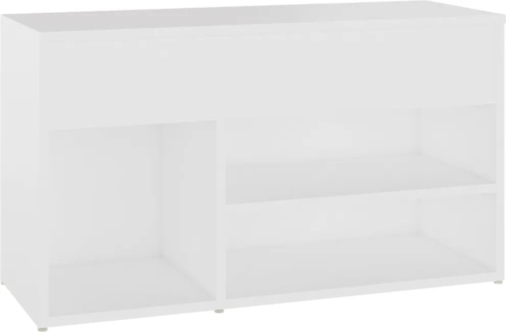vidaXL fehér szerelt fa cipőtároló pad 80 x 30 x 45 cm