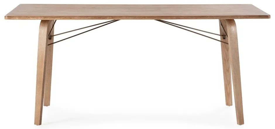 Étkezőasztal tölgyfa dekoros asztallappal 90x180 cm Lujan – MOME