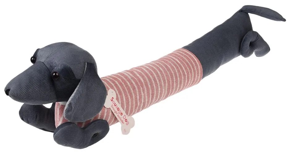 Rózsaszín-szürke huzatfogó párna 17x76 cm Sausage Dog – Rex London