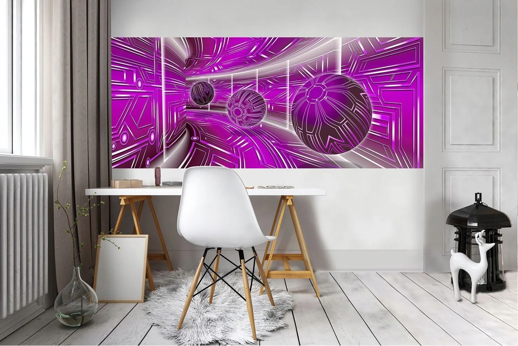 Fotótapéta Geometrikus alagút illúzió mélység rombusz gömb 250x104 +ragasztó