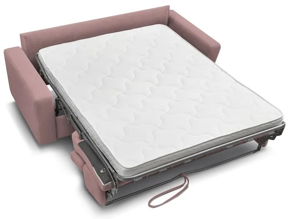 Rózsaszín kinyitható kanapé 215 cm Monaco – Bobochic Paris
