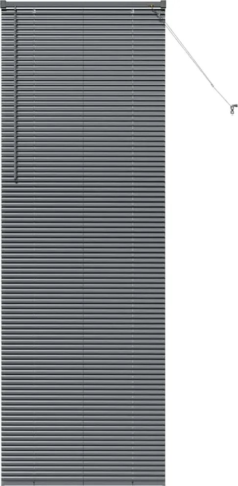 vidaXL Zsalugáter Redőnyök Sötétszürke 220 x 70 cm Alumínium