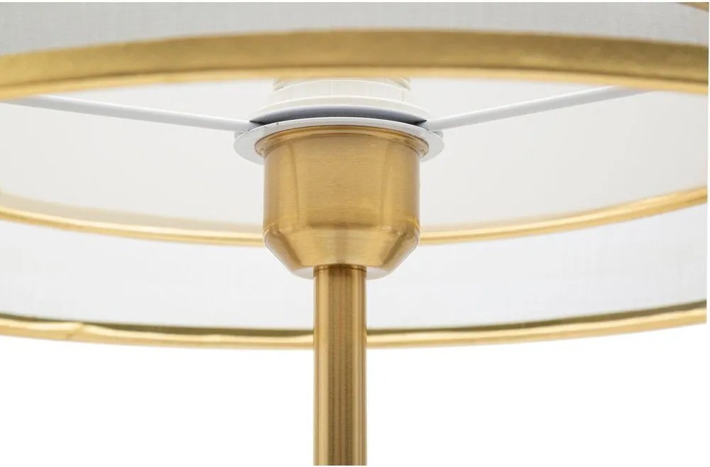 Fekete-aranyszínű állólámpa textil búrával (magasság 153 cm) Levels – Mauro Ferretti