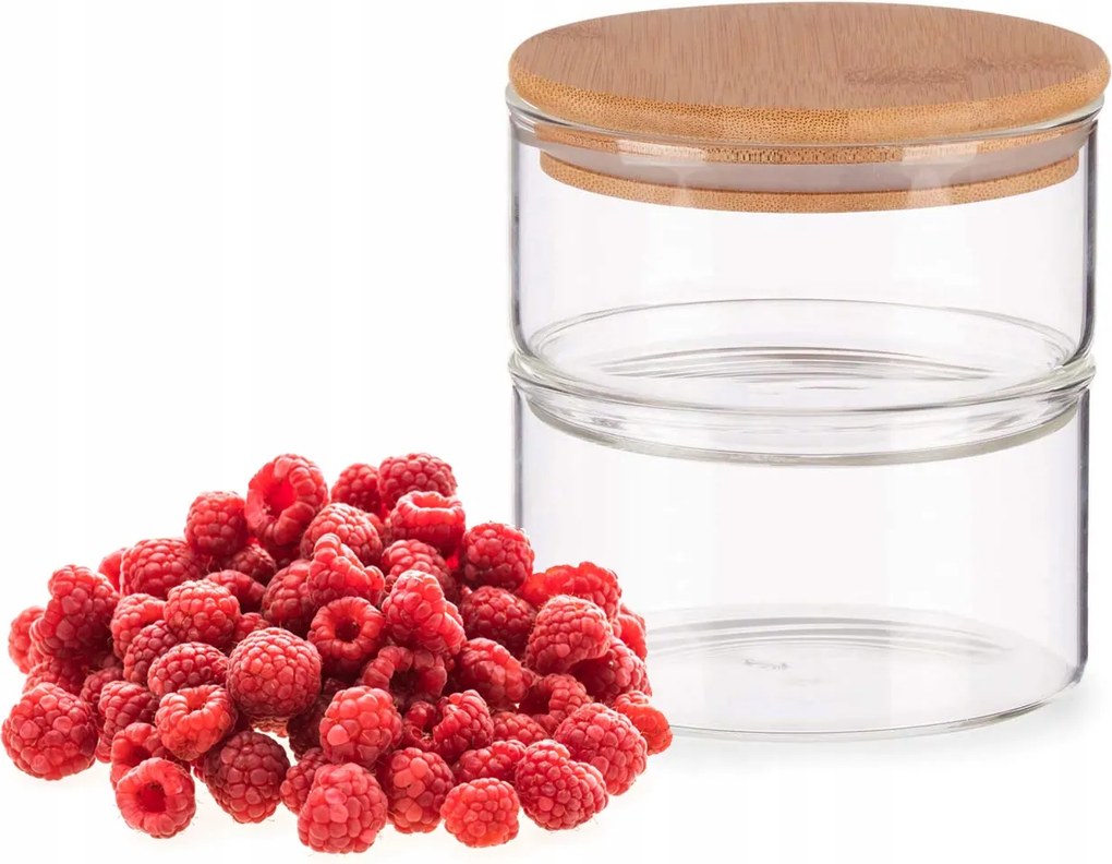 Márkás Öko 2x 0,4L-ES Üveg Élelmiszertartály Zárható Ar