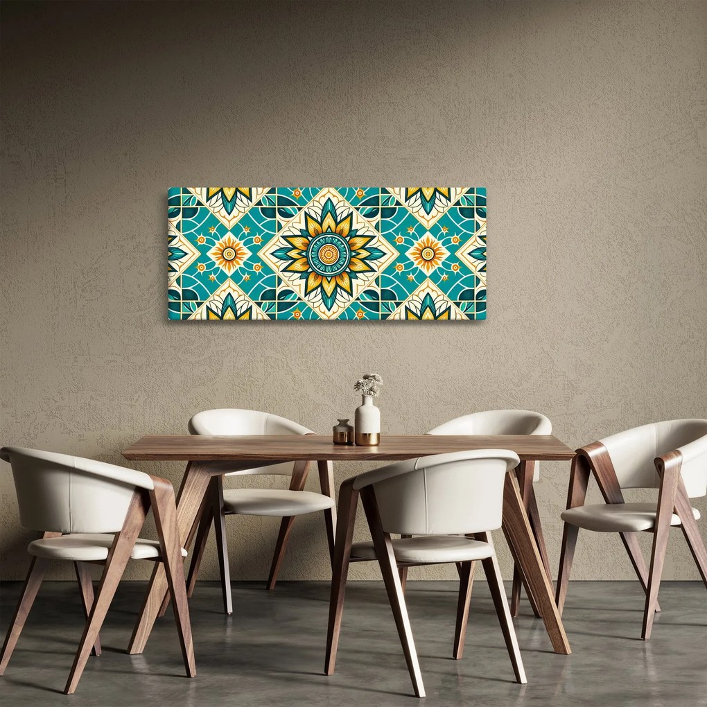 Kép - Türkiz minta (120x50 cm)