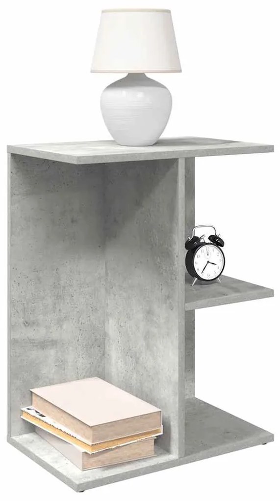 Betonszürke szerelt fa éjjeliszekrény 46,5x29x61 cm
