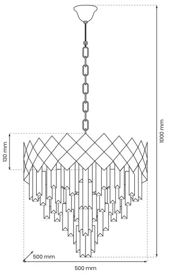 Csillár láncon CARISMA 9xE14/40W/230V arany