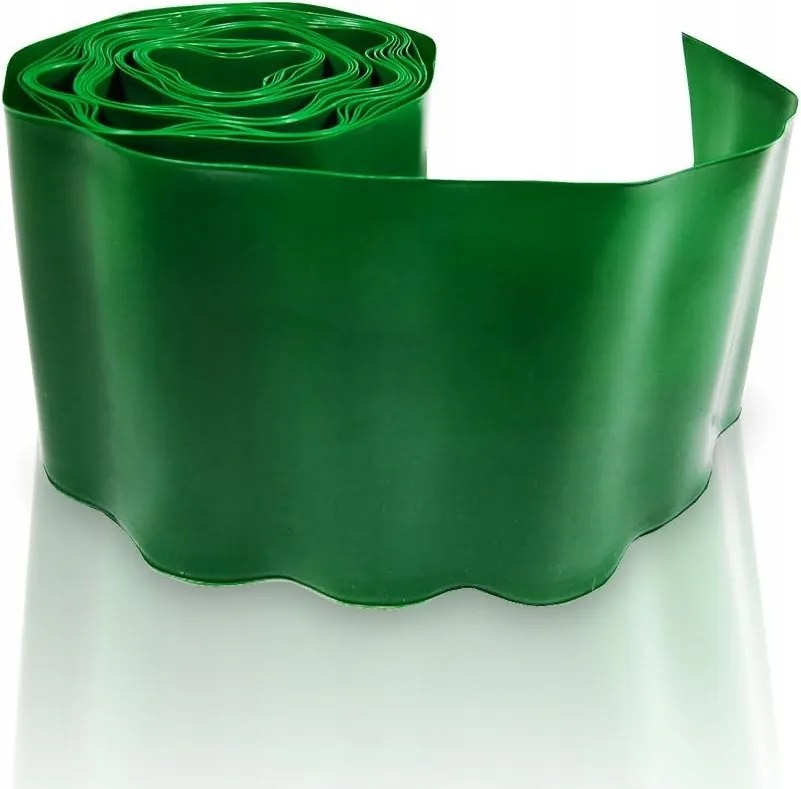 Rugalmas Kerti Gyepszegély Hullámos 10 cm x 9 m Kertbe Zöld