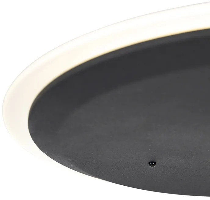 Modern állólámpa fekete, beépített LED-del, dimmerrel és olvasólámpa karral - Strela