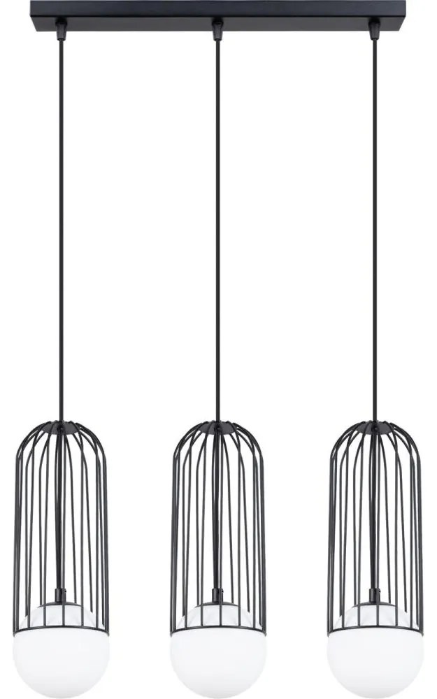 Sollux SL.1334 - Csillár zsinóron BRINA 3xG9/8W/230V fekete