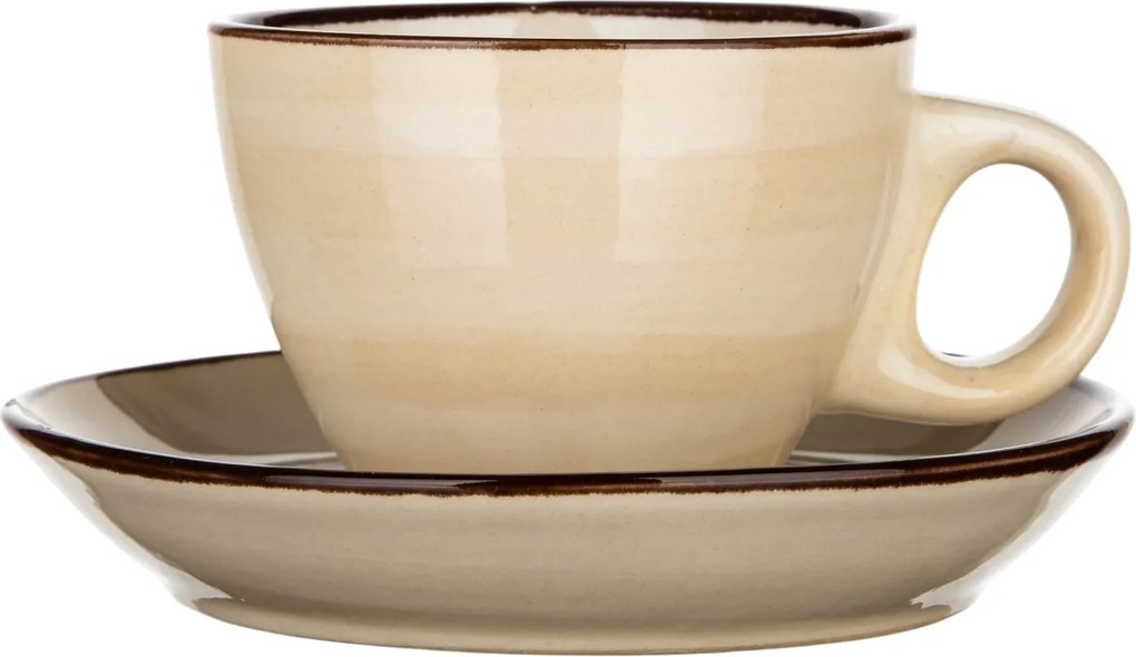 Banquet Palas 6 csésze és csészealj szett 90 ml, krémes