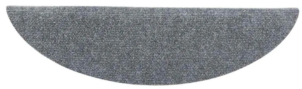10db világosszürke lyukasztott öntapadó lépcsőszőnyeg 56x17x3cm