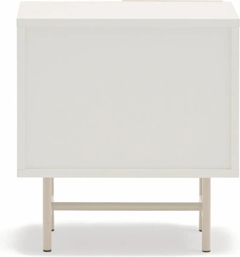 Bézs-krémszínű matt éjjeliszekrény Nube – Teulat