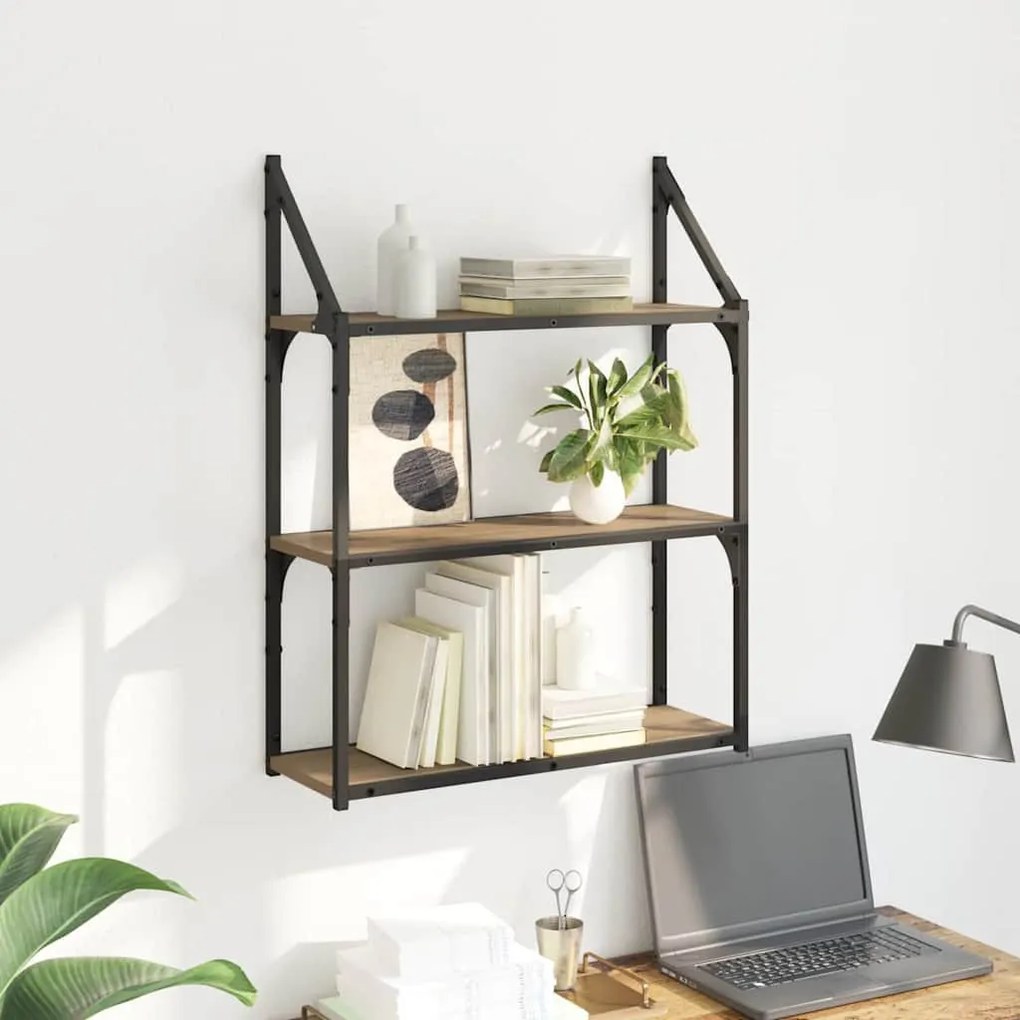 Falpolc polcokkal Artisan tölgy 60 x 21 x 78,5 cm Faanyag