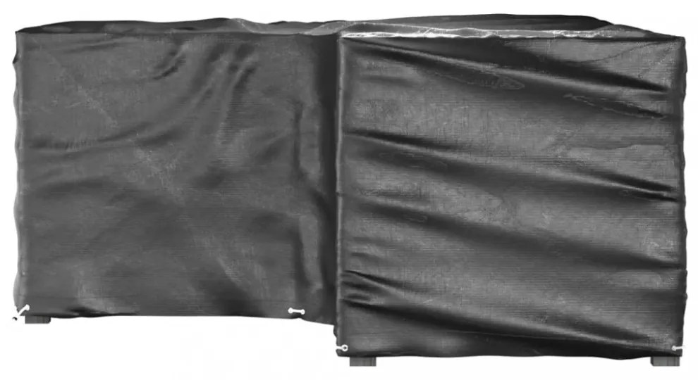 2 db L-alakú kerti bútorhuzat 12 fűzőlyukkal 185x185x90 cm