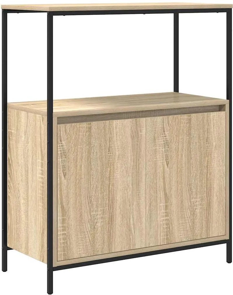 vidaXL tölgy színű fürdőszobaszekrény polcokkal 76,5x35x95 cm