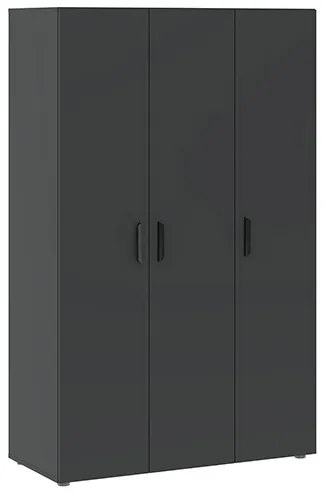 BASIC Ruhásszekrény Fekete Színben 110 cm 3D