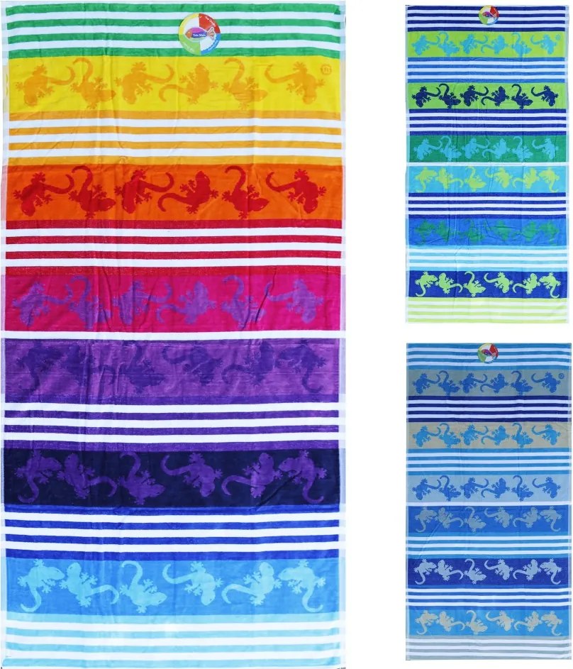 Crazy Gekko színes strandtörölköző