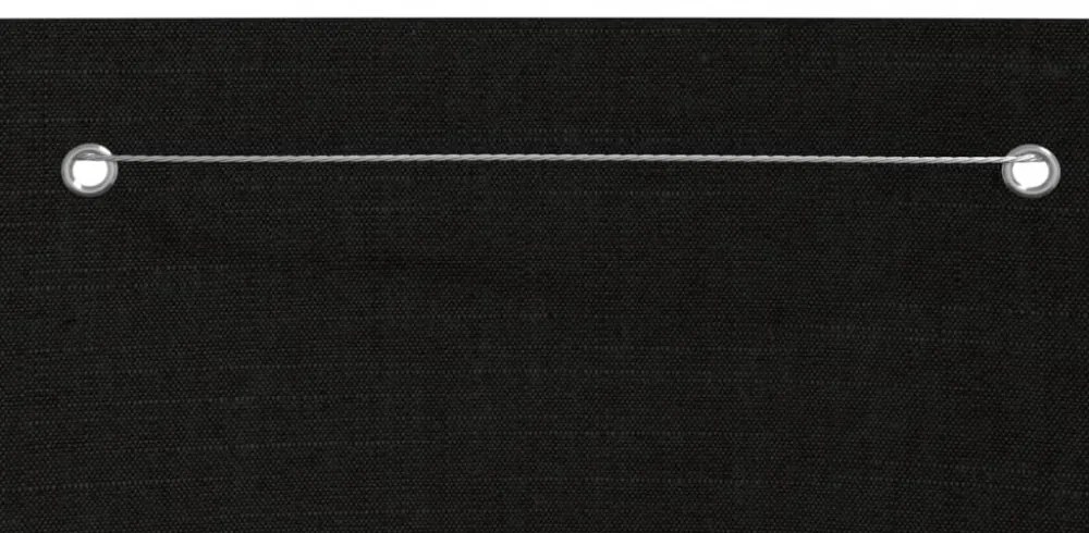 fekete oxford-szövet erkélyparaván 140 x 240 cm