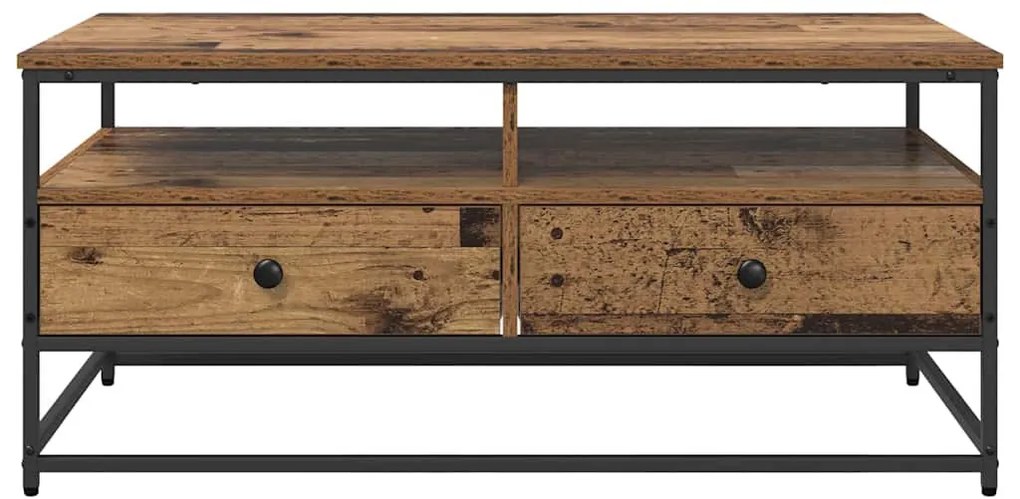 Dohányzóasztal fiókkal Régi fa 100 x 51 x 45 cm Faanyag