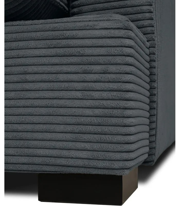 Szürke kordbársony kanapé 132 cm Mobby – Scandic