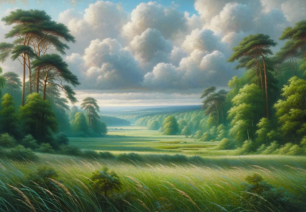 Fotótapéta - Zöld táj (147x102 cm)