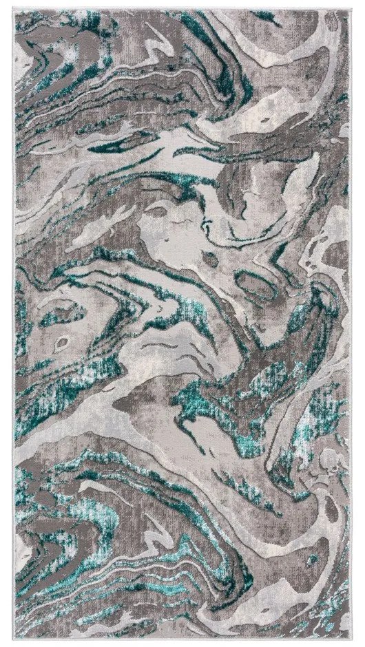 Szürke-türkiz szőnyeg 80x150 cm Marbled – Flair Rugs