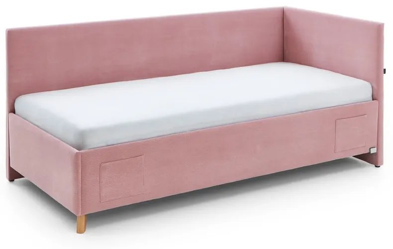 Rózsaszín ágyneműtartós sarok gyerekágy 140x200 cm Cool – Meise Möbel