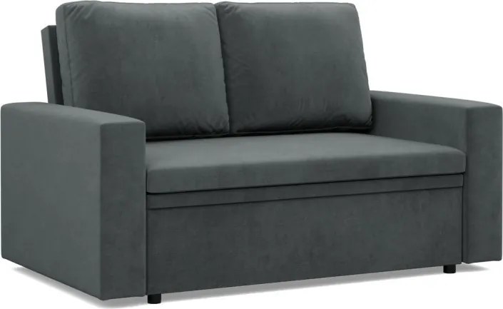 Zeus kanapé, bársony, hab töltet, egyenes kartámasz, szürke