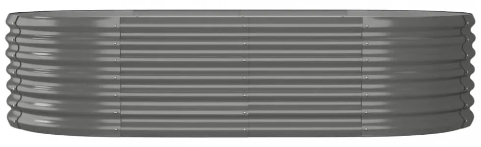 szürke horganyzott acél kerti magaságyás 152x80x36 cm