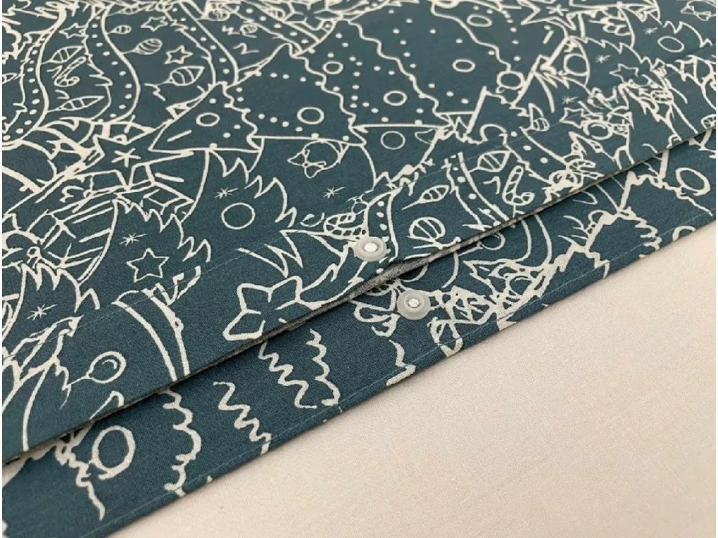 Pamut ágynemű FROSTLINE kékeszöld Ágyneműhuzat mérete: 70 x 90 cm | 140 x 200 cm