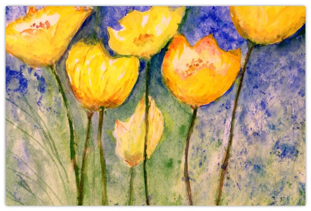 Kép - sárga tulipán (90x60 cm)