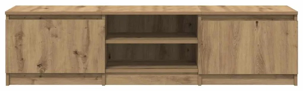 kézműves tölgy színű szerelt fa TV-szekrény 140x40x36 cm
