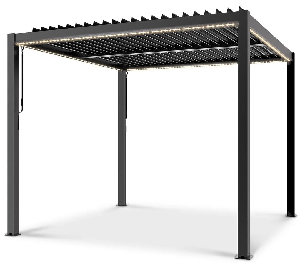 Blumfeldt Pantheon Climax Ambient, 3 × 3 m, 4 sarokoszlop, bioklimatikus tetővel