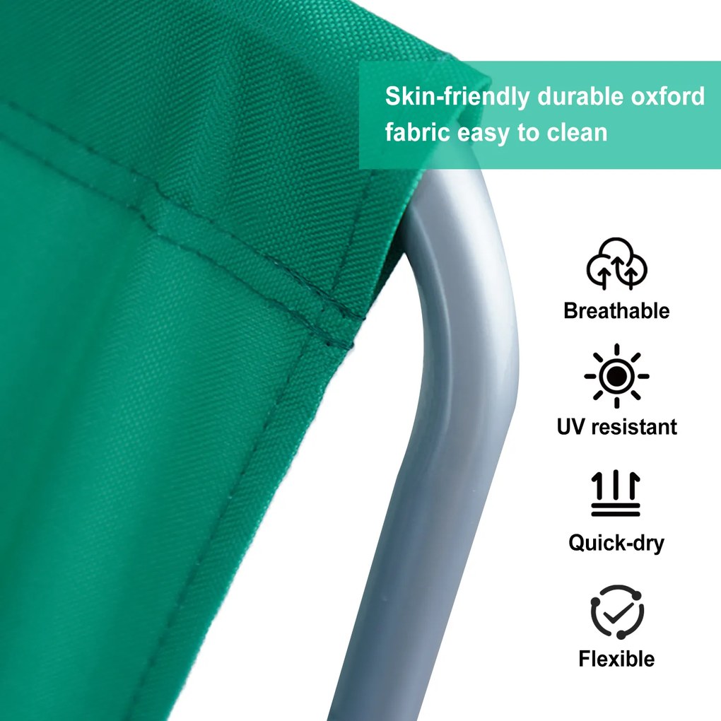 Összecsukható tengerparti napozóágy SAND, zöld