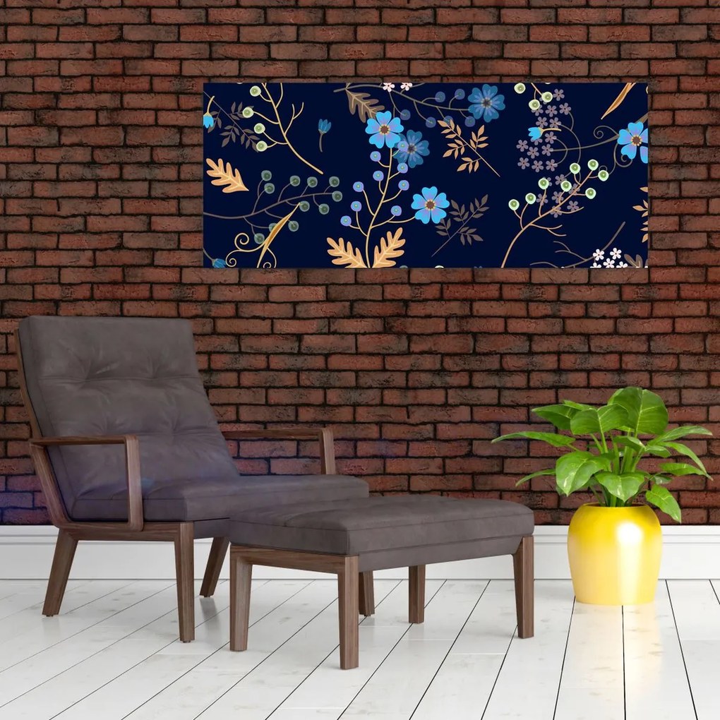 Kép - Őszi virágok (120x50 cm)