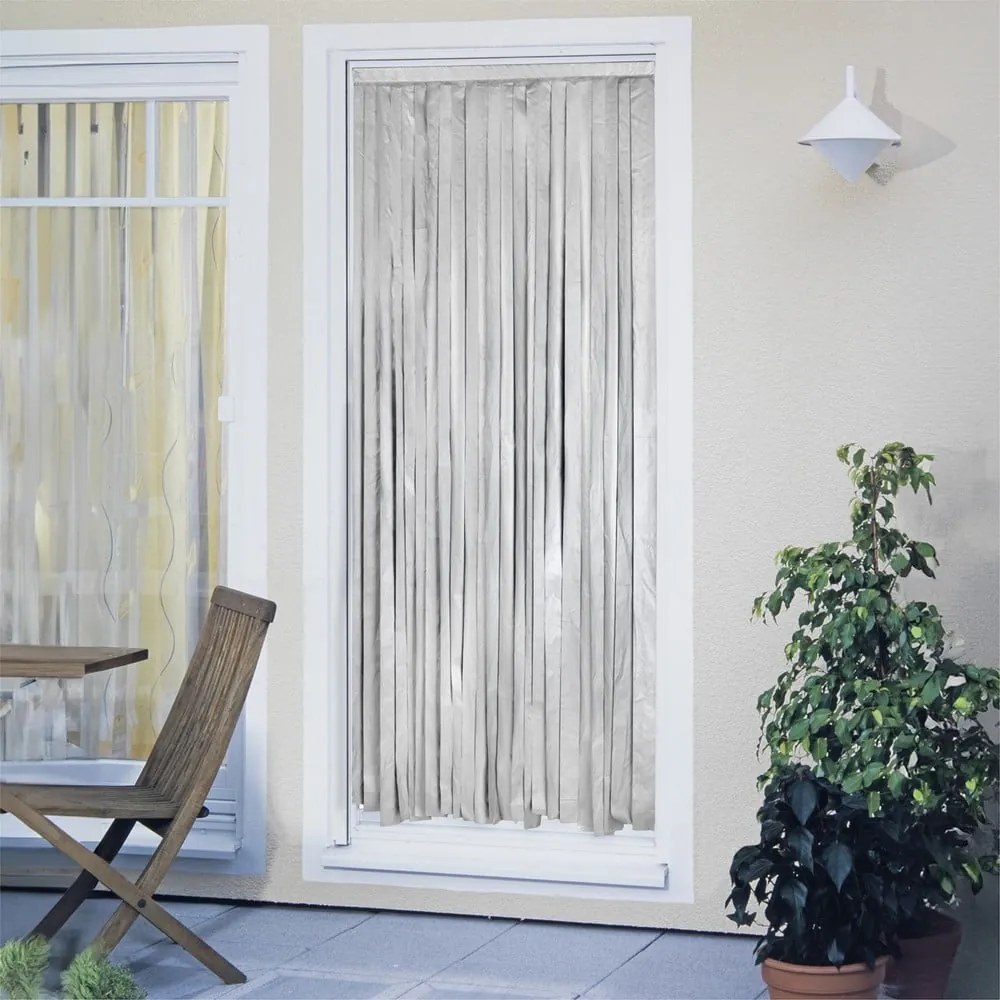 Fekete-ezüstszínű termo függöny ajtóra 90x200 cm – Maximex