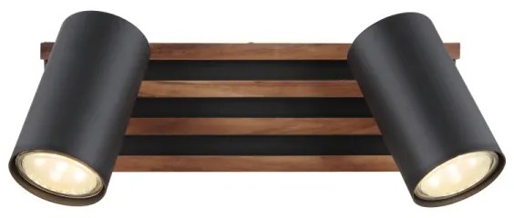 Globo 57909-2 - Spotlámpa KAYDEN 2xGU10/25W/230V fekete