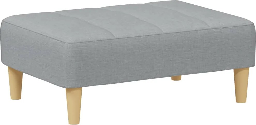 vidaXL világosszürke szövet lábzsámoly 77x55x31 cm