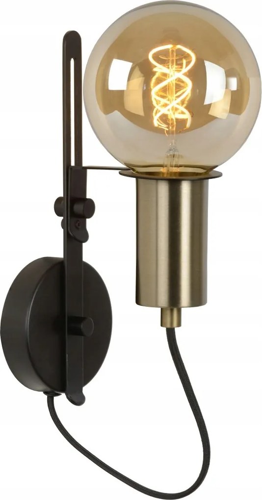 Lucide fali lámpa Malcolm fekete 45278/01/30 E27 28x19x10 cm IP20