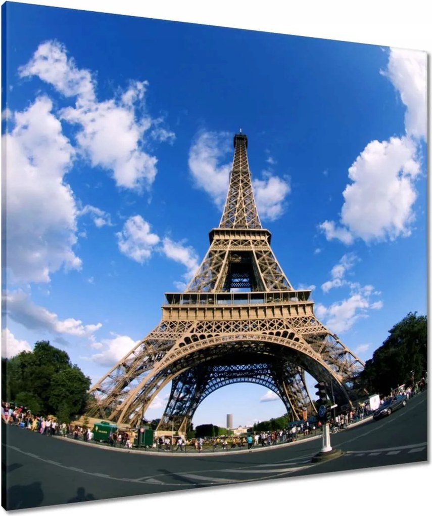 Vászonkép 80x80 Eiffel-torony az éggel