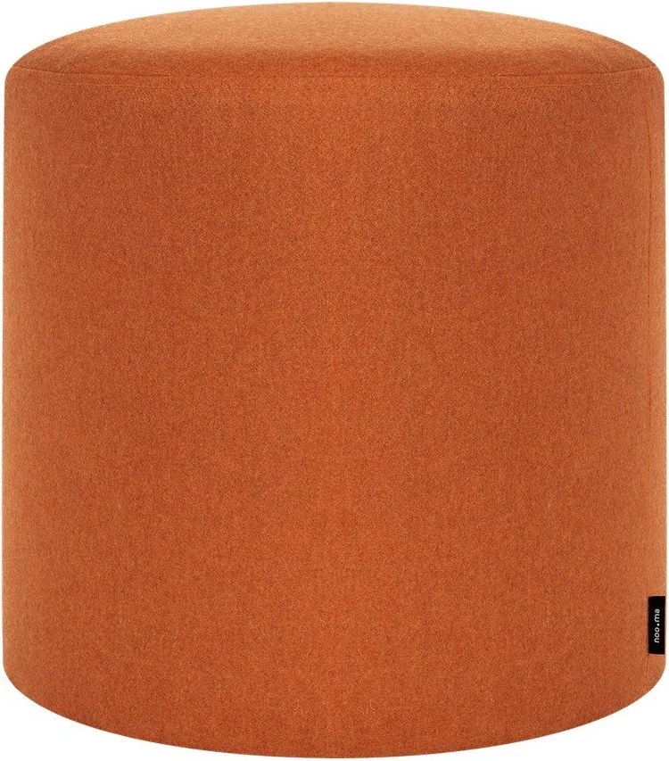 Terrakotta színű gyapjú puff Folk – noo.ma