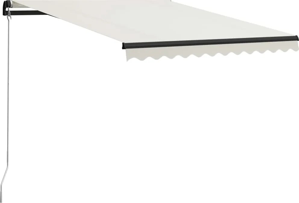 vidaXL krémszínű kézzel kihúzható napellenző 300 x 250 cm