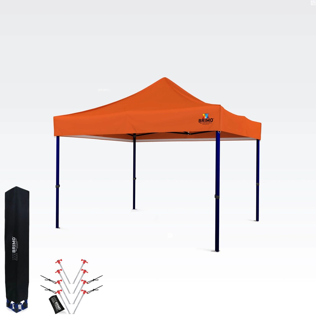 Sátor 3x3m – Gyors összeszerelés és 100% védelem partikhoz és ünnepségekhez - 3 oldalfal nélkül - Narancs