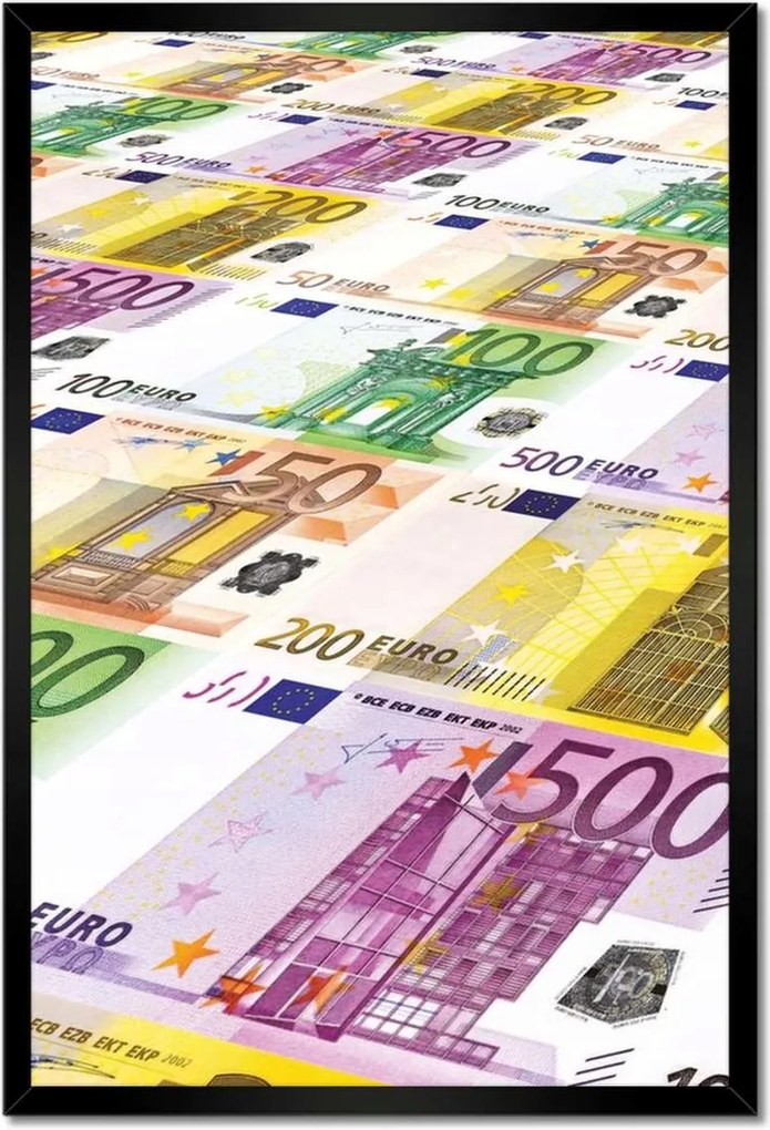 Poszterek keretben 40x60 Sok pénz Pénz Euro